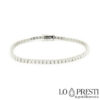 tennis bracelet with 4 ct natural diamonds certified in 18kt white gold