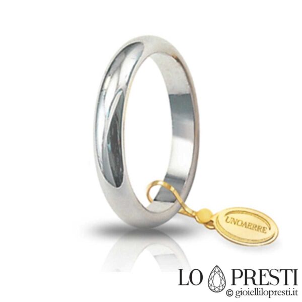 Fede-anello Unoaerre-oro bianco-classica-g.5-mm.3.50