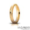 Unoaerre 18kt yellow gold wedding ring na may koronang brilyante - napakatalino na mga pangako