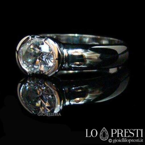 anello solitario con diamante naturale certificato IGI HRD anelli solitari con diamanti brillanti certificati