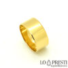 men's flat polished gold band ring with Russian band