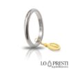 unoaerre wedding ring classic white gold francesina gr.3 mm.3.20
