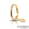 Unoaerre wedding ring, classic yellow gold oxford, gr.3, mm.3.20