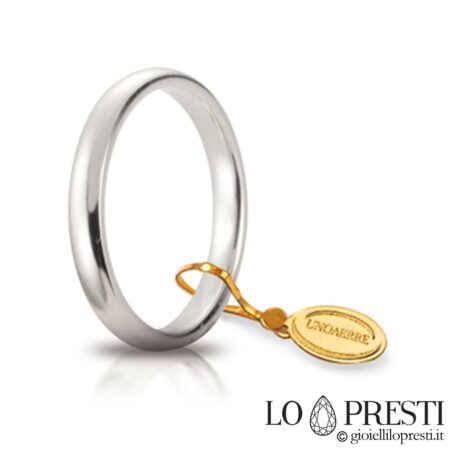 wedding ring-unoaerre-classica-comoda-white-gold-gr.4-mm3
