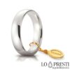 Комфортное обручальное кольцо unoaerre из белого золота гр.8.50мм.5