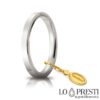 unoaerre wedding ring white gold line circles of light gr.4.30 mm.2.50
