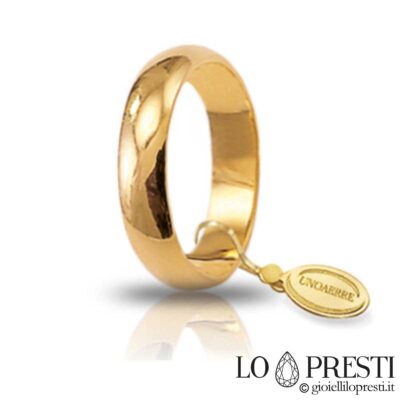 Обручальное кольцо Unoaerre, желтое золото 18 карат, гр. 500 мм. 4.90 модель Mantua