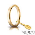 Обручальное кольцо Unoaerre желтое золото с линиями светлых кругов гр.4.30мм.2.50