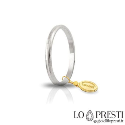 18kt white gold unaerre engagement ring