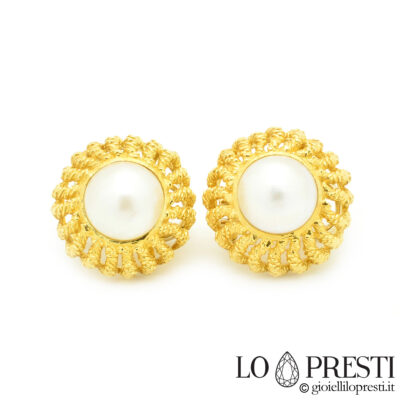 orecchini con perle orecchini filigrana oro con perla