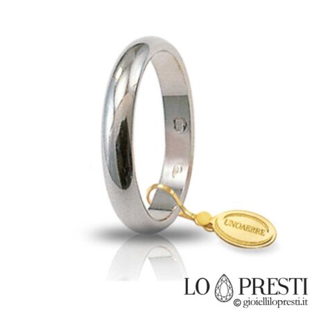 Wedding ring-unoaerre-classic gold-white-gr.4 mm.3.40