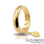 обручальное кольцо-unoaerre-classic-model-жёлтое-золото