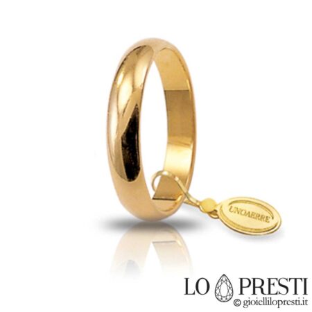 wedding ring-unoaerre-classical-gold-yellow-white gr.4 mm.3.40