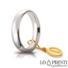 обручальное кольцо unoaerre из белого золота, удобная линия гр.6.50 мм.4