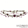 18kt white gold ruby ​​​​diamond tennis bracelet