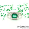 ring with emerald and diamonds ring with emerald and brilliants ring with emeralds