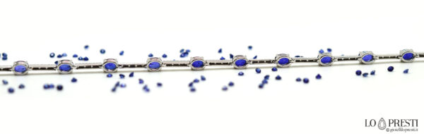 tennis bracelet natural sapphires diamante puting ginto