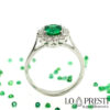 gold emerald diamond ring