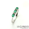 anello trilogy diamanti smeraldi certificati-trilogy ring with certified emerald diamonds