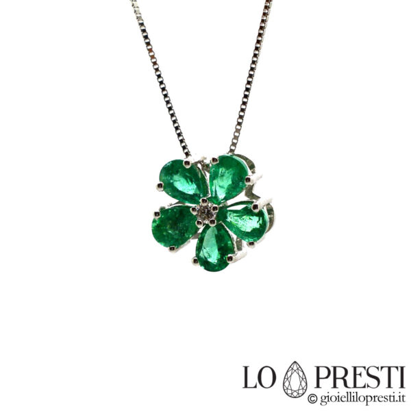 necklaces pendants emerald flower drop cut gold diamonds necklaces pendants emerald flower drop cut gold diamonds
