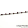 tennis bracelet 18kt white gold, red rubies and brilliants