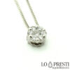 light point necklace wedding engagement light point pendant pendant with brilliant diamond certified 18kt white gold