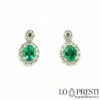 Natural and brilliant emerald earrings