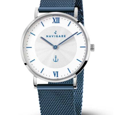 montre surf montre homme itaca bleu mouvement quartz acier maille milan parcourir watch collection