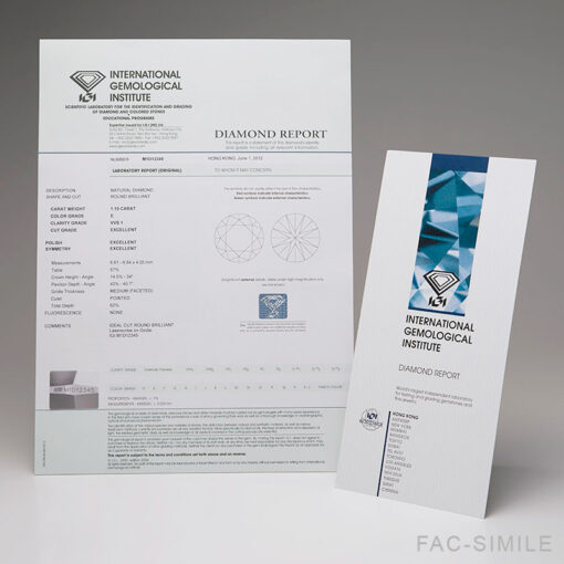 certificato IGI diamanti diamod report gioiellilopresti.it