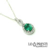 ciondoli pendenti smeraldo smeraldi diamanti oro bianco emerald pendants emeralds diamonds white gold