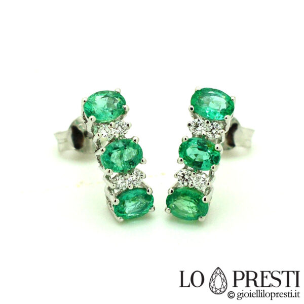 earrings with emerald earrings with emeralds diamonds gold
