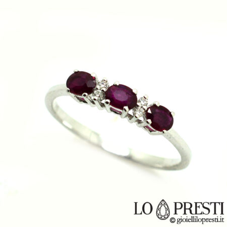 ring with natural rubies and diamonds