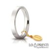 Unoaerre wedding ring in white gold, flat, polished, gr.6.50, mm.3.50