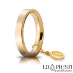 Обручальное кольцо Unoaerre, плоское полированное желтое золото, 6.50 г, 3.50 мм