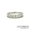 ring with brilliant cut diamonds 18kt white gold band with diamonds