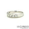 white gold band ring with brilliant diamonds