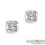 men's and women's earrings with brilliant diamonds