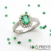 anel anéis de noivado de aniversário com diamantes esmeralda