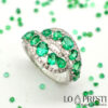 cocktail-ring-two-bands-white-gold-entwined-with-emeralds-diamonds