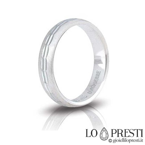 anillo anillo unoaerre anillo de boda hombre mujer plata 925 grabado anillos redondeados unoaerre anillos de boda plata unoaerre anillo de compromiso en plata