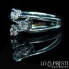 Trilogie-Ring mit Brillantdiamanten, dreireihig Trilogie-Ring aus Weißgold, 3 Reihen mit Diamanten