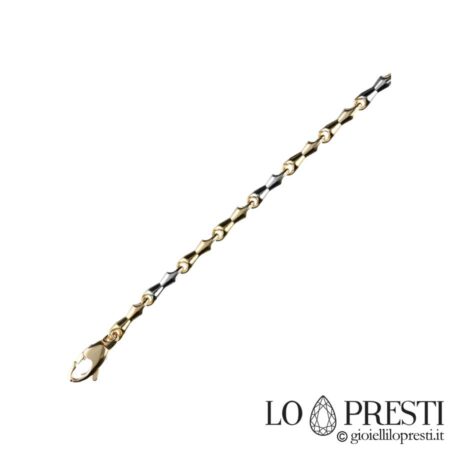 Мужской двухцветный золотой сетчатый браслет-цепочка, мужской трубчатый браслет-цепочка, браслет для крещения и причастия