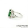 anelli gioielli artigianali unici con smeraldo smeraldi e diamanti naturali oro 18kt