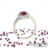 anéis de joias femininas com rubis e diamantes em ouro natural coleção eternidade