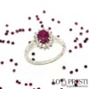 Ring Eternity-Ringe mit Rubinen, Rubinen, Brillanten und Diamanten aus 18-karätigem Weißgold