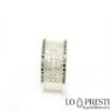 wide band ring for men and women with white black diamonds 18kt white gold brilliant gold band rings