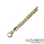 Full curb link bracelet in 18 kt yellow gold