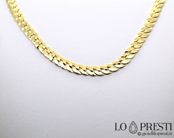 18kt yellow gold men's groumette necklace
