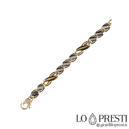massive chain in 18 kt white and yellow gold