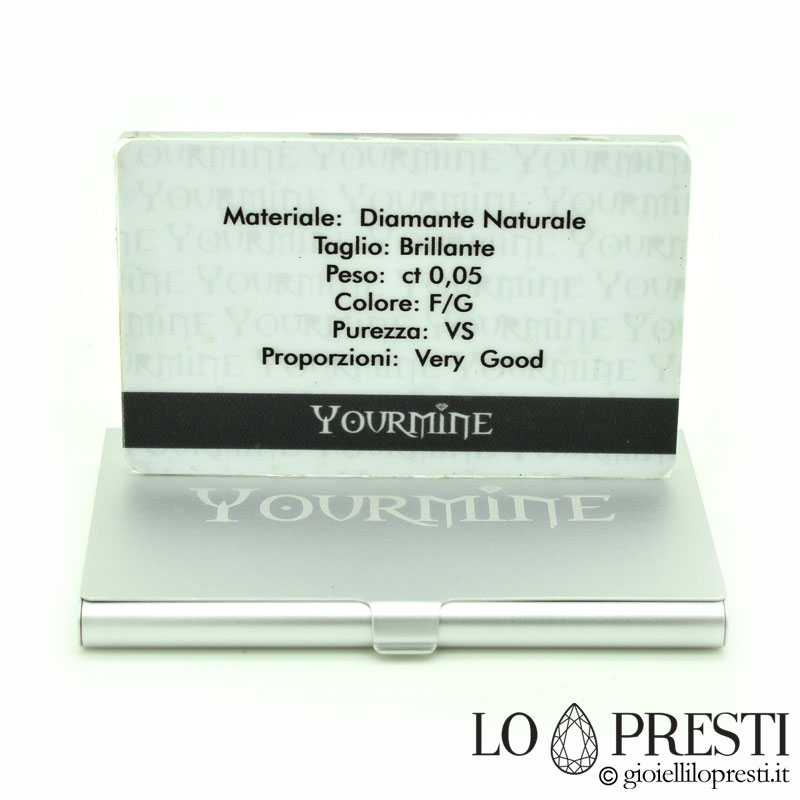 Diamante Certificato Blister Personalizzato Idea Regalo Nascita Bimbo Bimba Diamanti Yourmine Gioielli Lo Presti